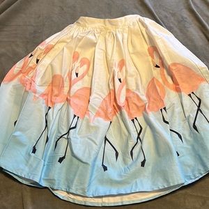 Flamingo spring skirt